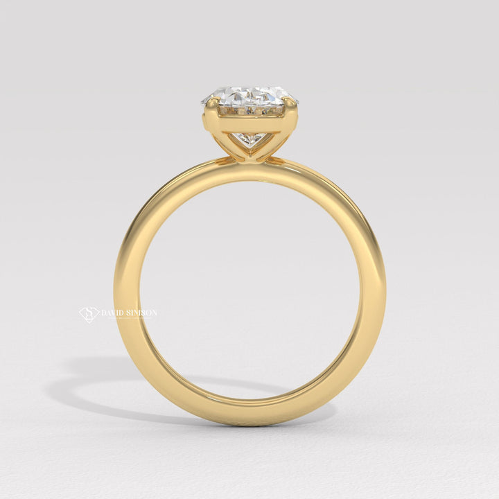 2.50CT-3.50CT Oval Moissanite Diamond Solitaire Engagement Ring