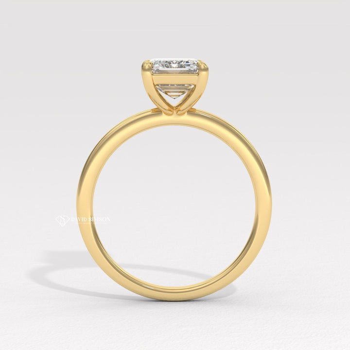 1.50CT-2.50CT Emerald Solitaire Moissanite Diamond Engagement Ring