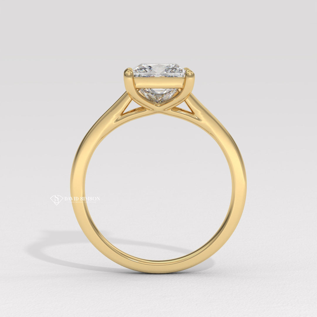 1.50CT-2.50CT Princess Moissanite Solitaire Diamond Engagement Ring