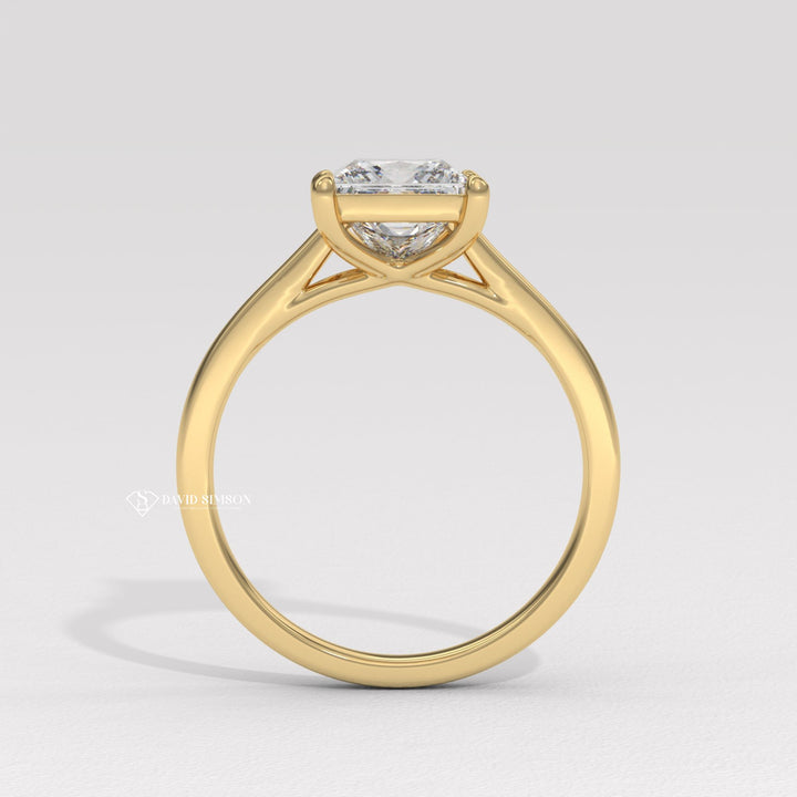 1.50CT-2.50CT Princess Moissanite Solitaire Diamond Engagement Ring