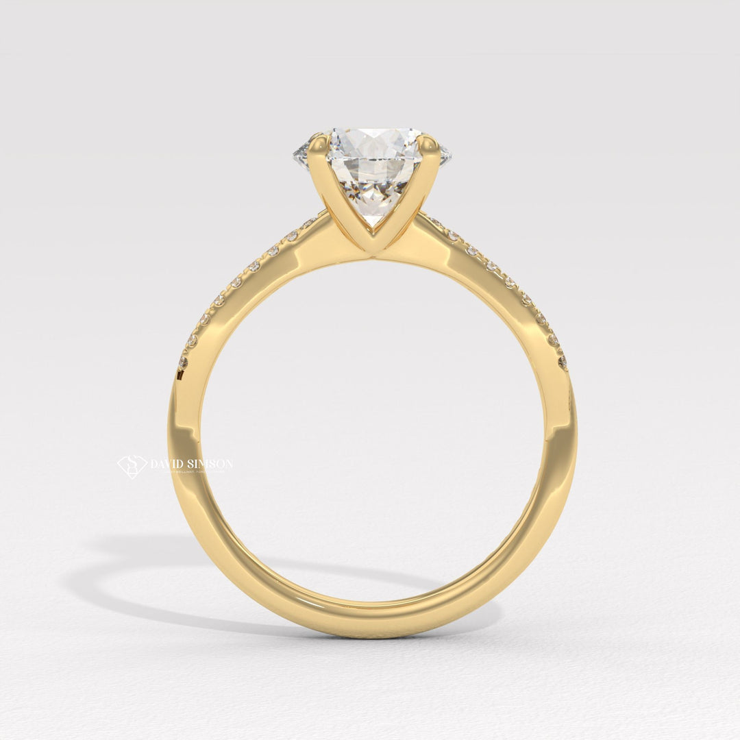 1.0CT-3.0CT Round Moissanite Infinity Diamond Engagement Ring