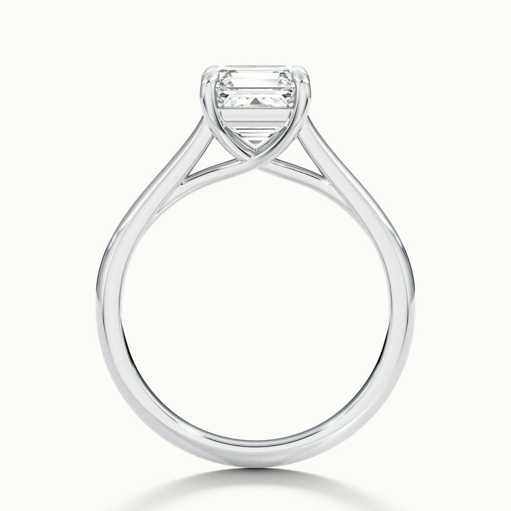 2.0CT Asscher Cut Diamond Solitaire Moissanite Engagement Ring