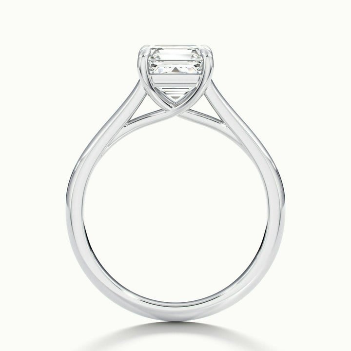 2.0CT Asscher Cut Diamond Solitaire Moissanite Engagement Ring