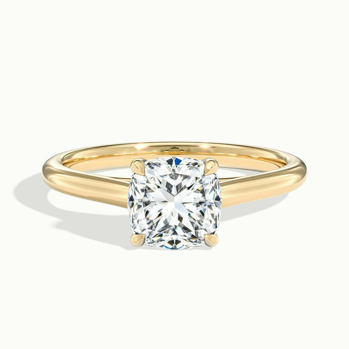 1.50CT Cushion Cut Moissanite Diamond Solitaire Engagement Ring