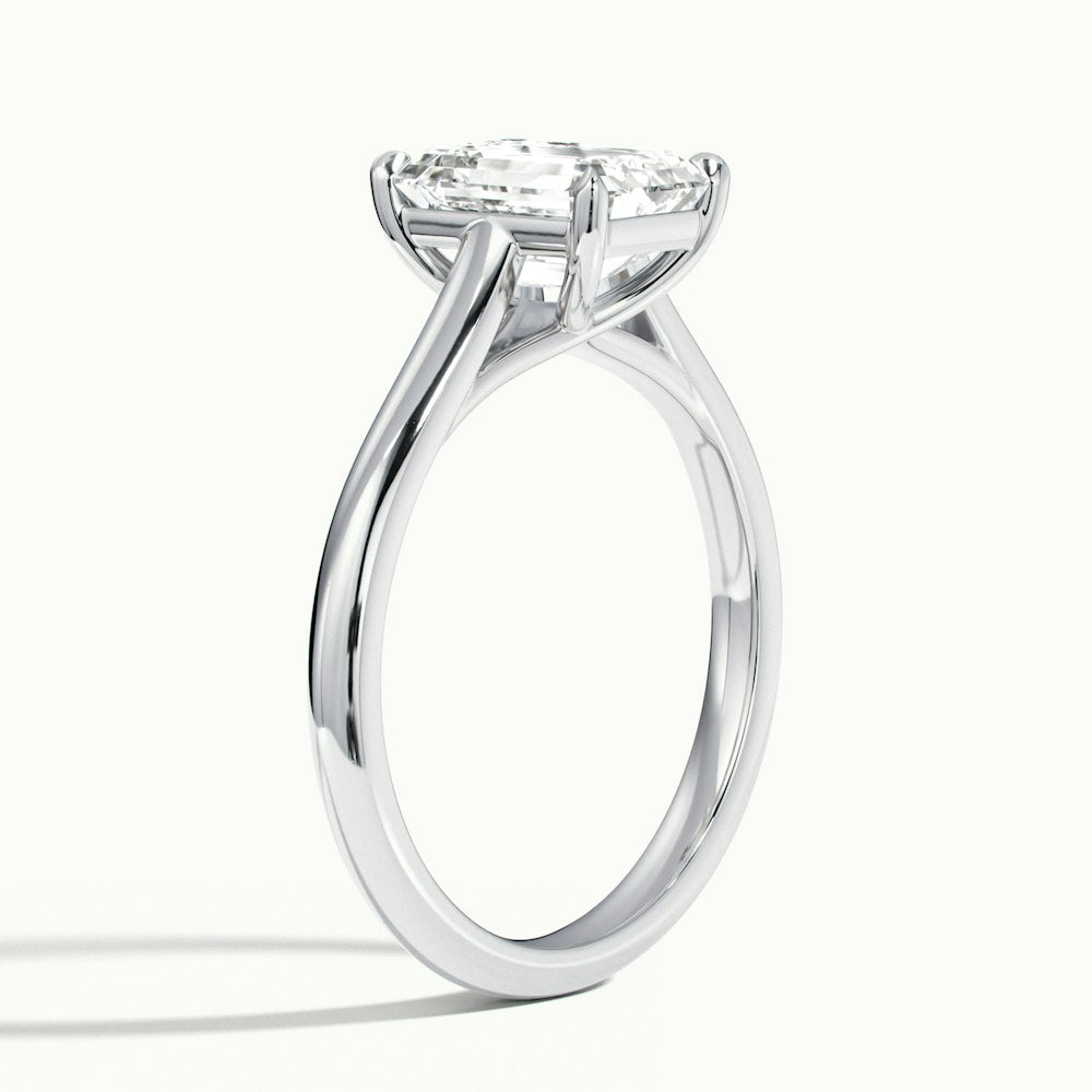 1.50CT Emerald Cut Diamond Solitaire Moissanite Engagement Ring