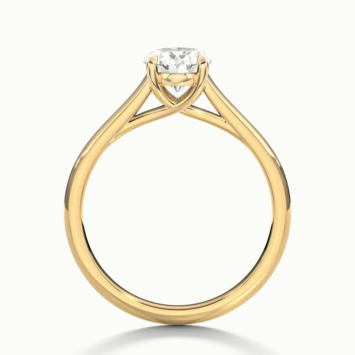 1.50CT Oval Cut Moissanite Solitaire Diamond Engagement Ring