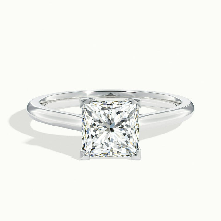 1.50CT Princess Cut Solitaire Diamond Moissanite Engagement Ring