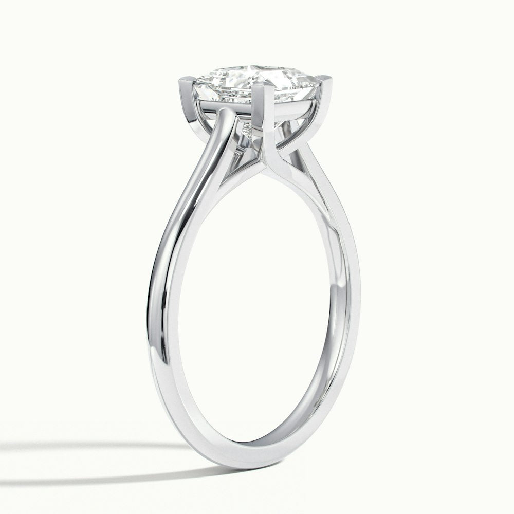 1.50CT Princess Cut Solitaire Diamond Moissanite Engagement Ring