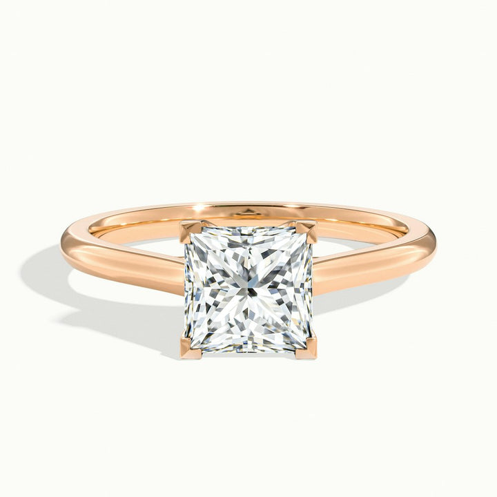 1.50CT Princess Cut Solitaire Diamond Moissanite Engagement Ring