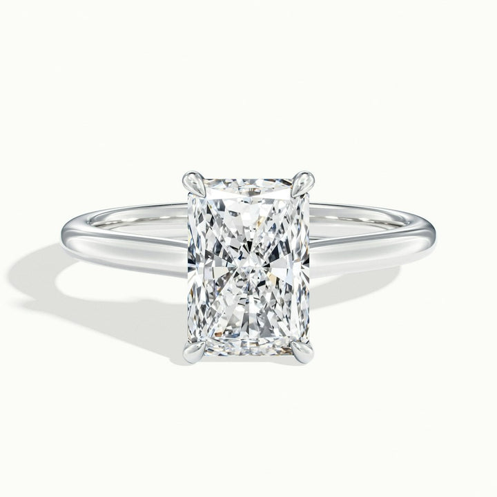 2.0CT Radiant Cut Diamond Moissanite Solitaire Engagement Ring