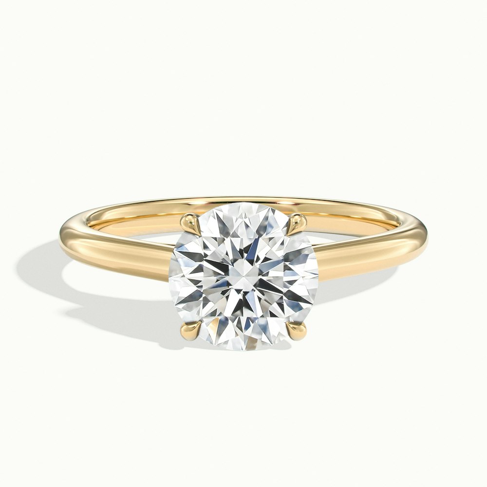 2.0CT Round Cut Diamond Moissanite Solitaire Engagement Ring