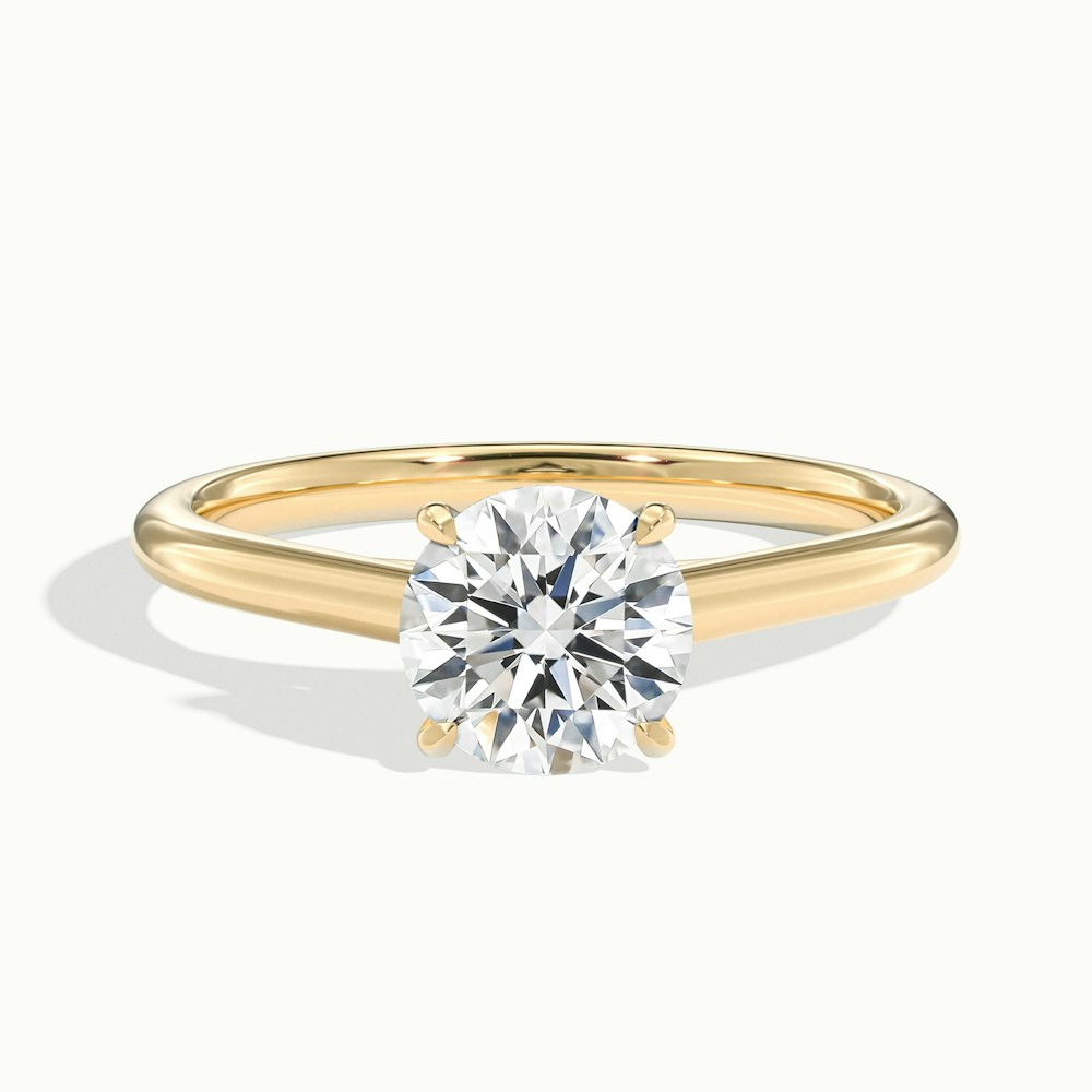 2.0CT Round Cut Moissanite Diamond Solitaire Engagement Ring