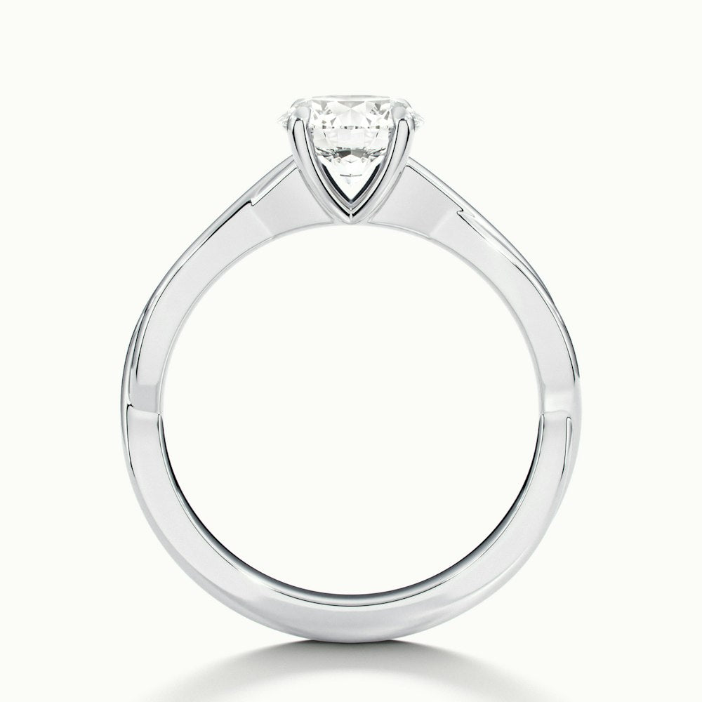 1.0CT Round Cut Infinity Moissanite Solitaire Engagement Ring