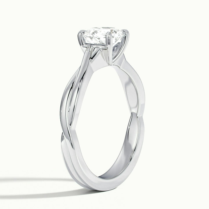 1.0CT Round Cut Infinity Moissanite Solitaire Engagement Ring