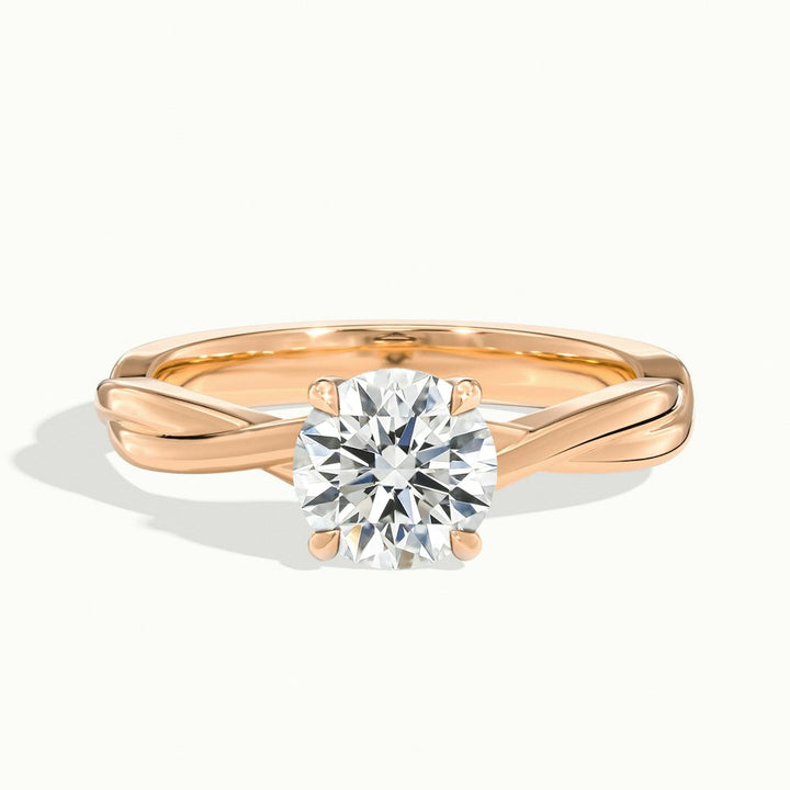 1.0CT Round Cut Infinity Moissanite Solitaire Engagement Ring