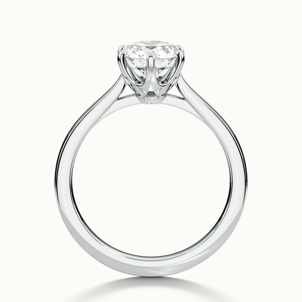 1.0CT Round Cut Diamond Moissanite Solitaire Engagement Ring