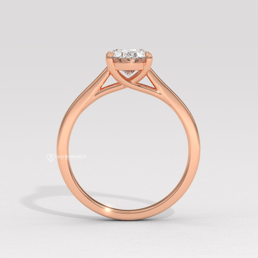 2.0CT-3.0CT Oval Moissanite Diamond Solitaire Engagement Ring
