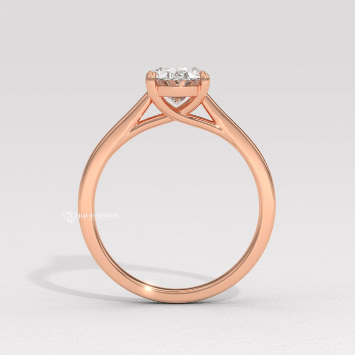 2.0CT-3.0CT Oval Moissanite Diamond Solitaire Engagement Ring