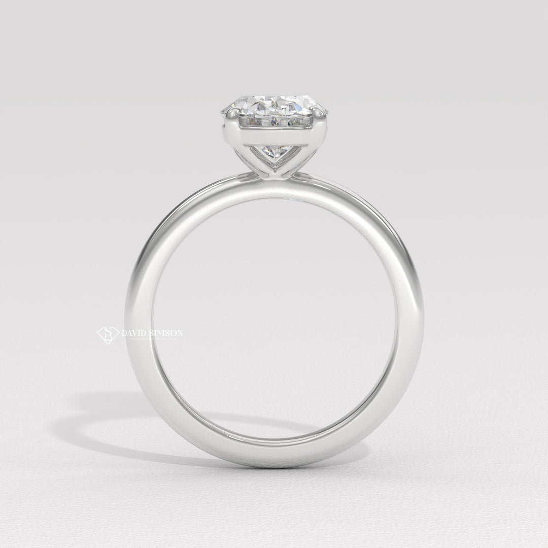 2.50CT-3.50CT Oval Moissanite Diamond Solitaire Engagement Ring