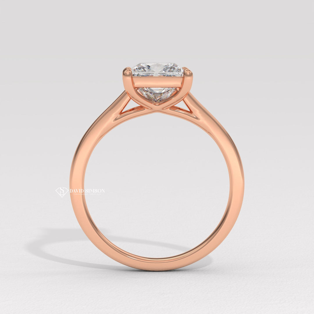 1.50CT-2.50CT Princess Moissanite Solitaire Diamond Engagement Ring
