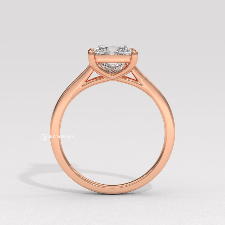 1.50CT-2.50CT Princess Moissanite Solitaire Diamond Engagement Ring