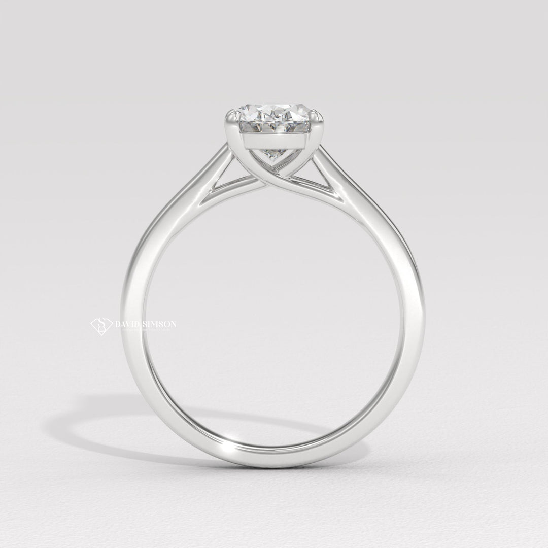 2.0CT-3.0CT Oval Moissanite Diamond Solitaire Engagement Ring