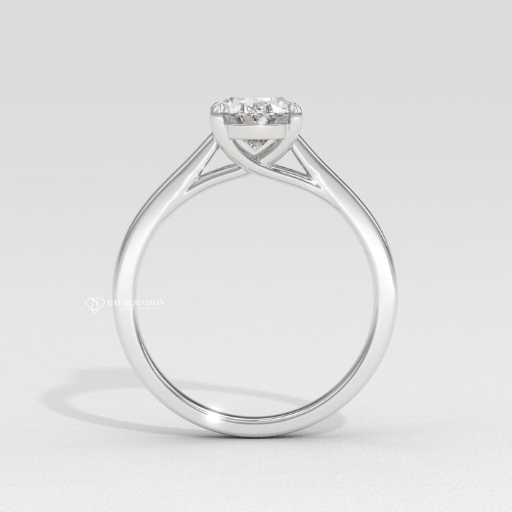 2.0CT-3.0CT Oval Moissanite Diamond Solitaire Engagement Ring