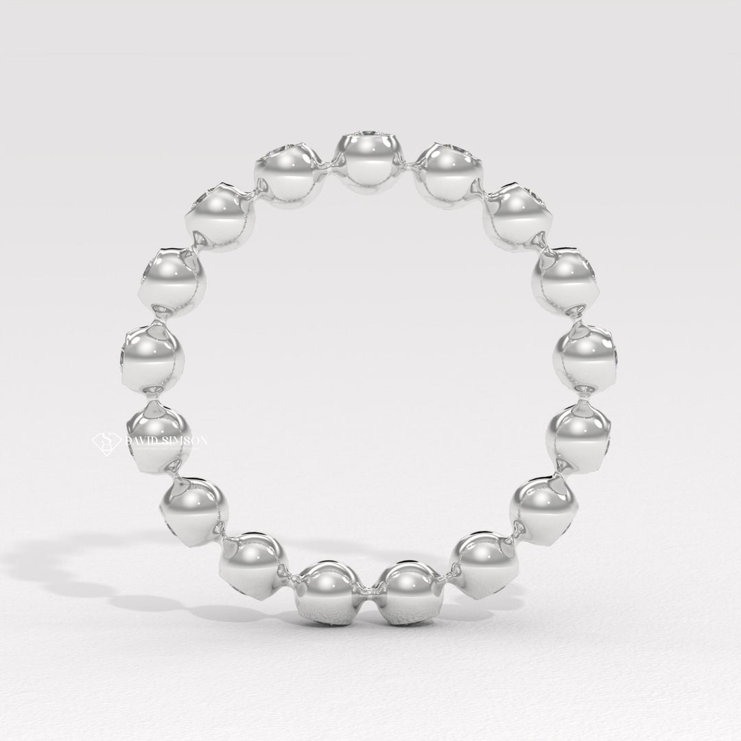 Low Profile Ring
Flush Set Ring
Round Cut Bezel
Dainty Bubble Ring