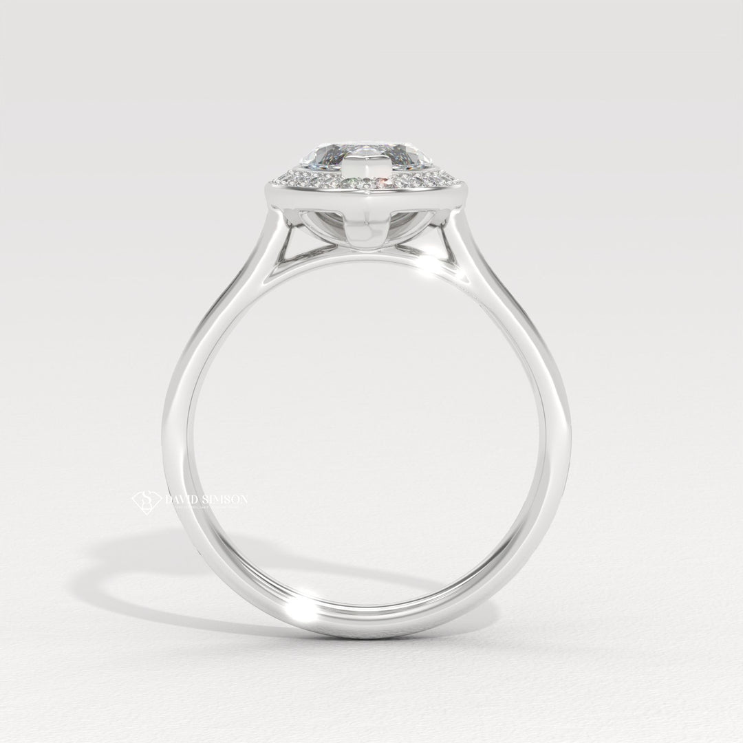 1.50CT-2.50CT Marquise Cut Moissanite Halo Diamond Engagement Ring