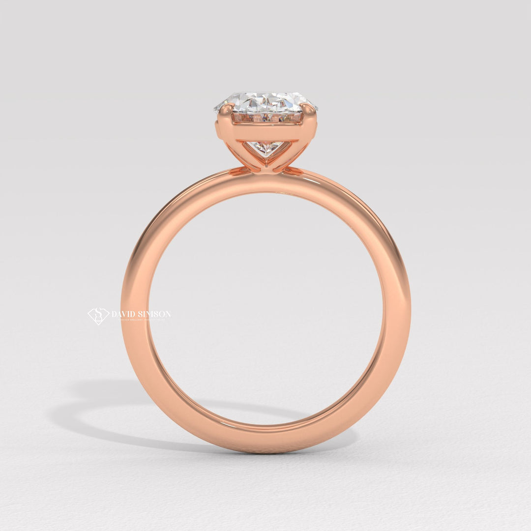 2.50CT-3.50CT Oval Moissanite Diamond Solitaire Engagement Ring