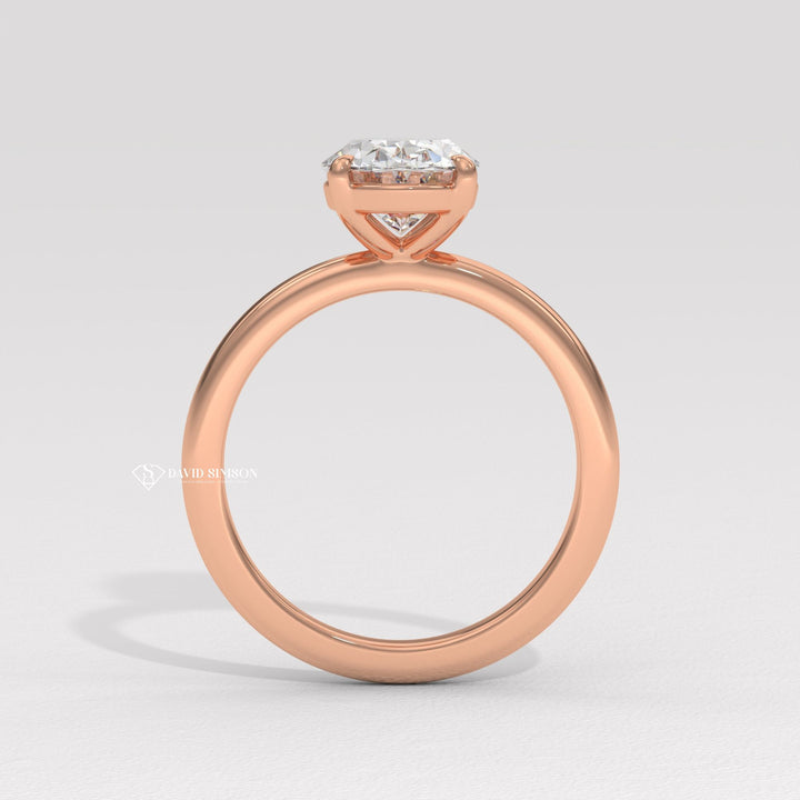 2.50CT-3.50CT Oval Moissanite Diamond Solitaire Engagement Ring