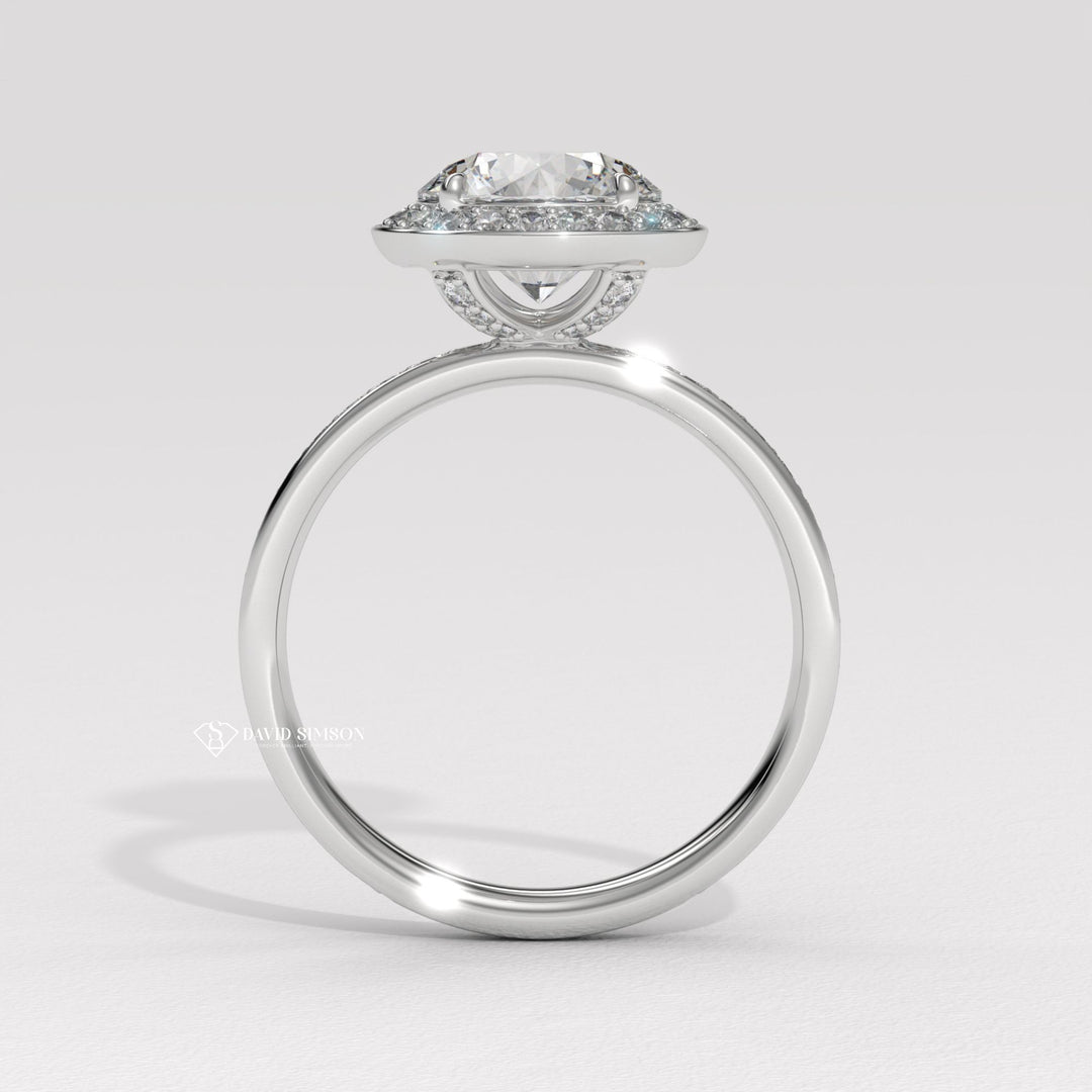 Round minimalist engagement ring, Round delicate engagement ring, Round timeless engagement ring, 