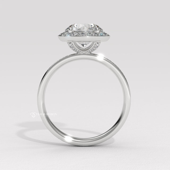 Round minimalist engagement ring, Round delicate engagement ring, Round timeless engagement ring, 