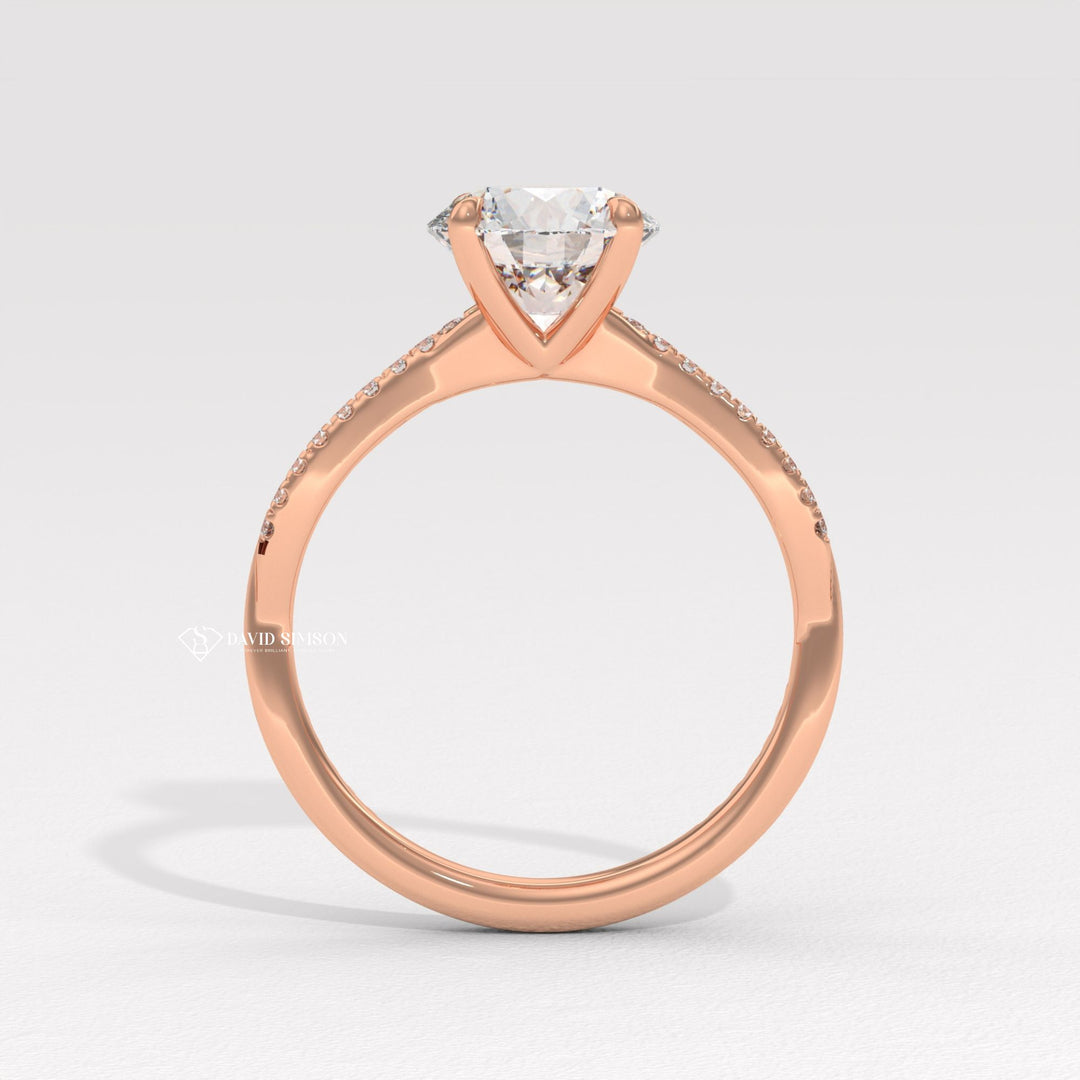 1.0CT-3.0CT Round Moissanite Infinity Diamond Engagement Ring