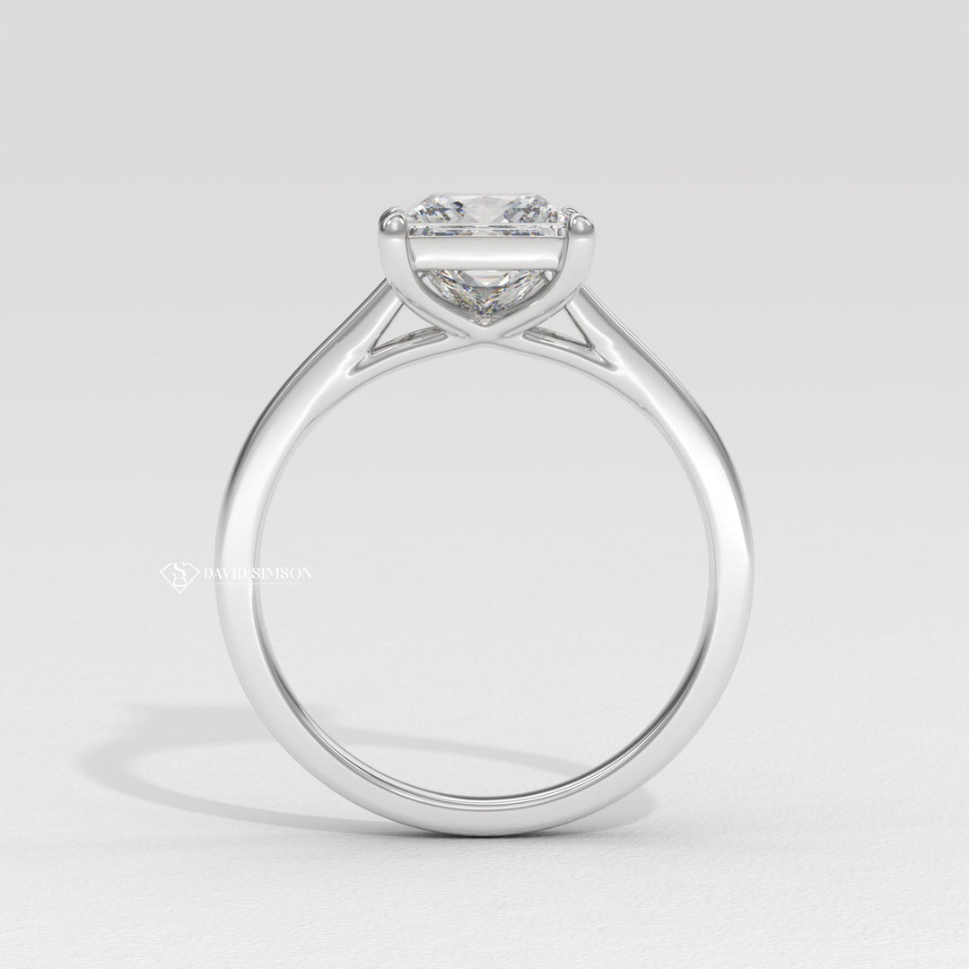 1.50CT-2.50CT Princess Moissanite Solitaire Diamond Engagement Ring