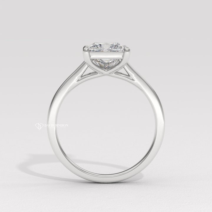 1.50CT-2.50CT Princess Moissanite Solitaire Diamond Engagement Ring
