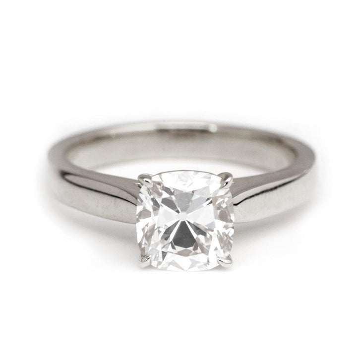 1.50ct-2.50ct Old Mine Cushion Cut Diamond Engagement Ring