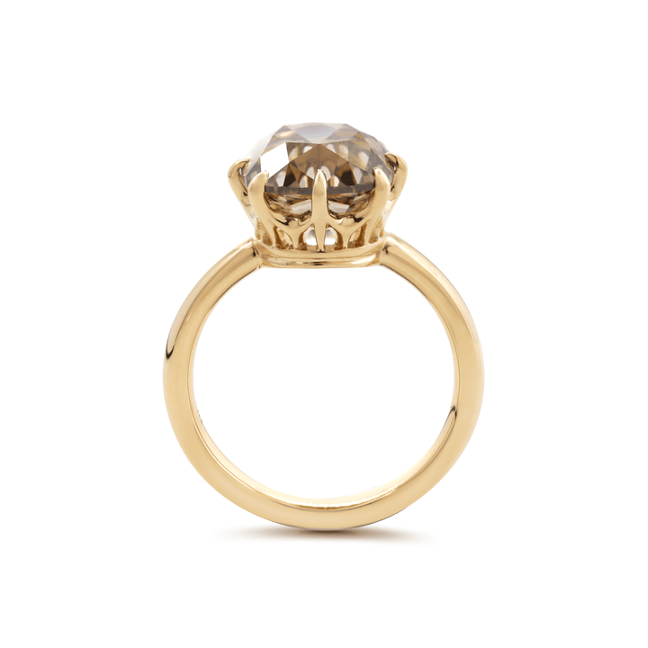 3.0CT-4.0CT Cushion Old Mine-Cut Brown Diamond Engagement Ring, top engagement ring choice in the USA