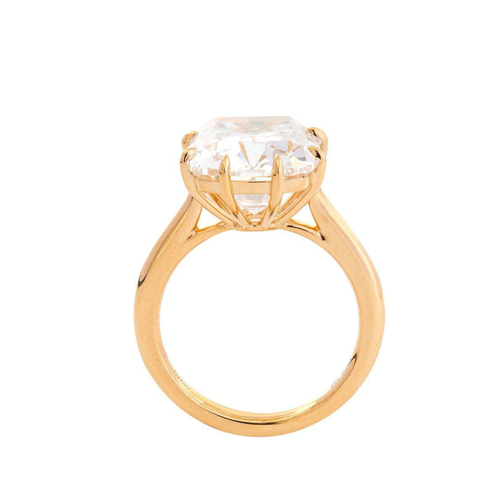 6.0ct-7.0ct Old Mine Elongated Cushion Cut Moissanite Diamond Engagement Ring