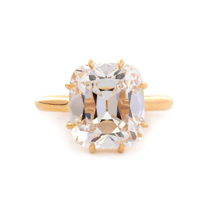 6.0ct-7.0ct Old Mine Elongated Cushion Cut Moissanite Diamond Engagement Ring