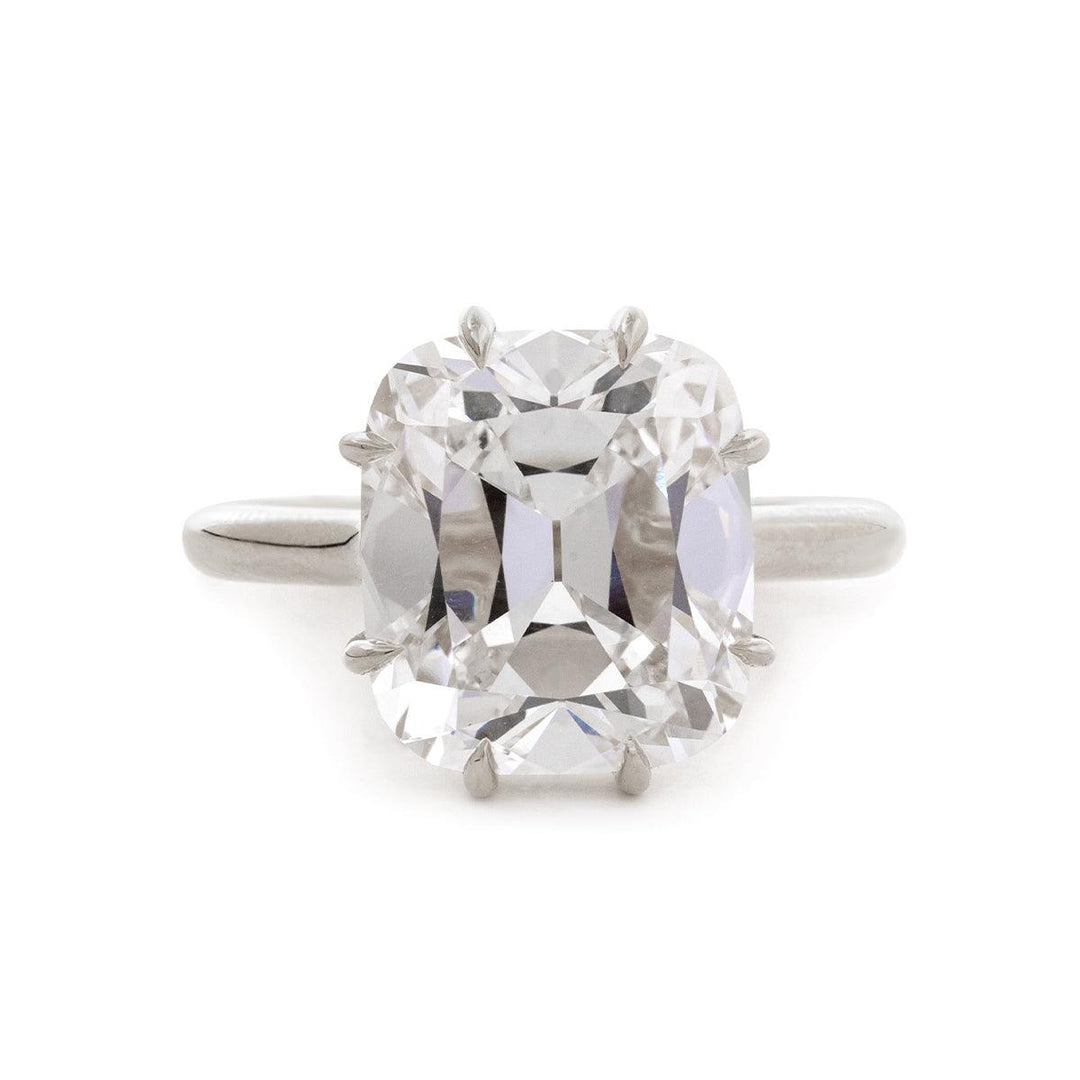 6.0ct-7.0ct Old Mine Elongated Cushion Cut Moissanite Diamond Engagement Ring