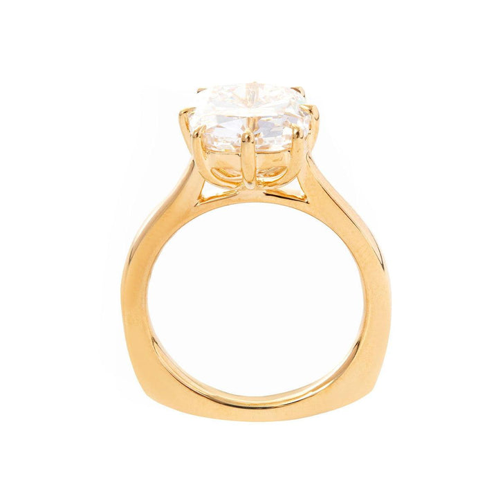 9.0ct-10.0ct Old Mine Elongated Cushion Cut Moissanite Diamond Engagement Ring