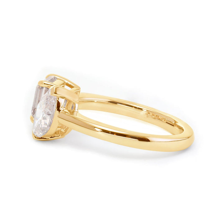 1.50ct-2.50ct Toi et Moi Asscher and Marquise Cut Diamond Solitaire Engagement Ring