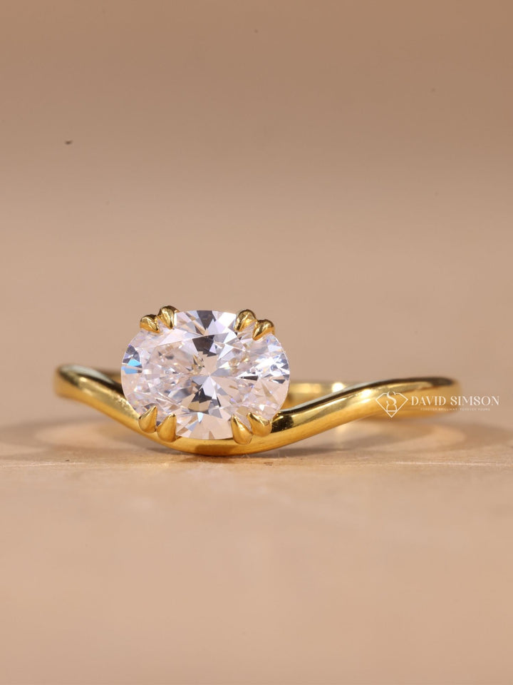 GRA Certified Moissanite
14k Gold Oval Ring
18k White Gold Ring