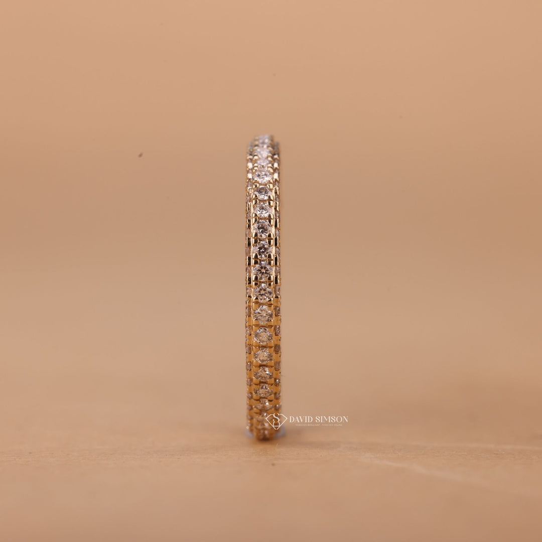 Lab diamond alternative
14k gold pave band
18k white gold ring
Yellow gold eternity