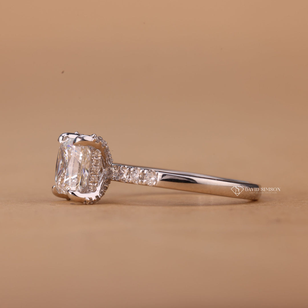 14k gold princess ring
18k white gold ring
Yellow gold pave ring