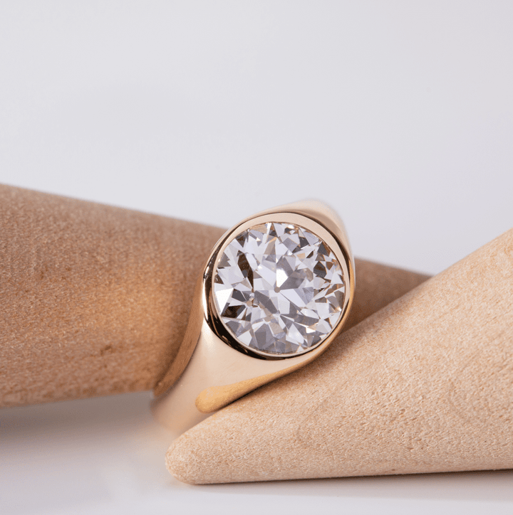 1920s Inspired Bezel RingEthical Luxury JewelryRare Old European DiamondProtective Diamond SettingAnniversary Old Euro RingBespoke Bezel Diamond Ring