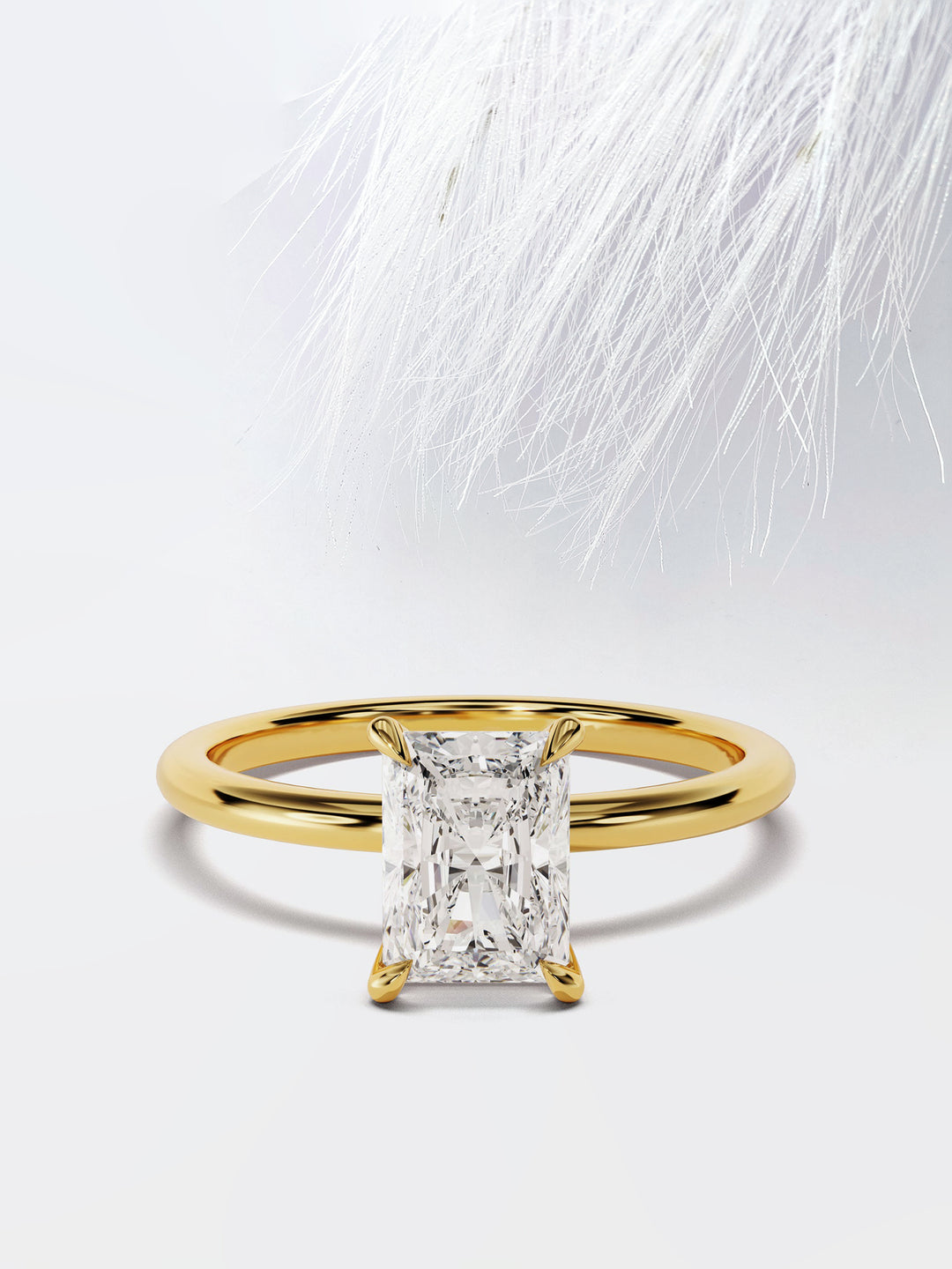 1.50CT Radiant Cut Moissanite Diamond Engagement Ring