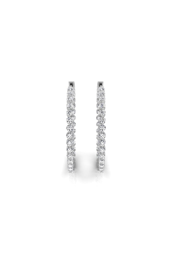 Round Cut Moissanite Diamond Earrings for Women