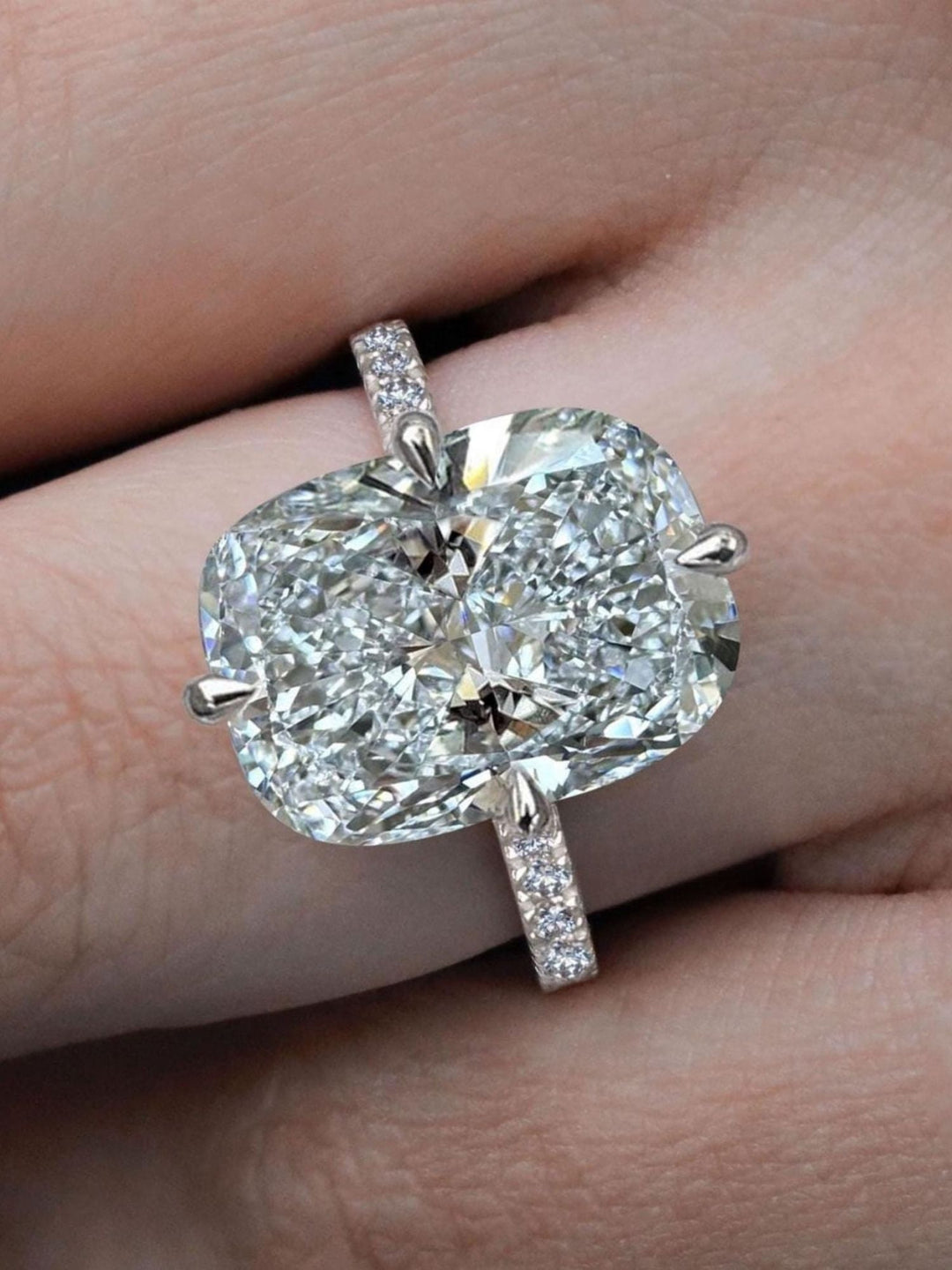 11.0CT Cushion Cut Hidden Halo Diamond Kim Kardashian Engagement Ring DAVID SIMSON 11.0CT Cushion Cut Hidden Halo Diamond Kim Kardashian Engagement Ring DAVID SIMSON